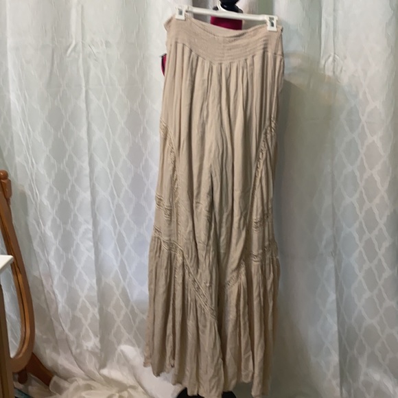 Free People Lovin Easy Lace Pants Trousers Size L Boho Tan - Picture 11 of 17